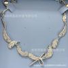 HEFANG Brilliant Feather Necklace
