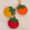 Lovely Fruit Keychain Portable PU Accessory for Practical Decorative Use