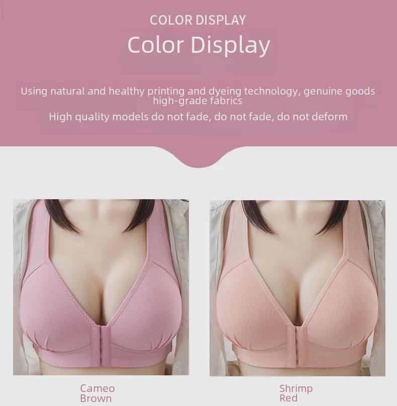 Comfort Bra: No Steel Ring, Thin Support, Full Coverage for Middle-Aged Women