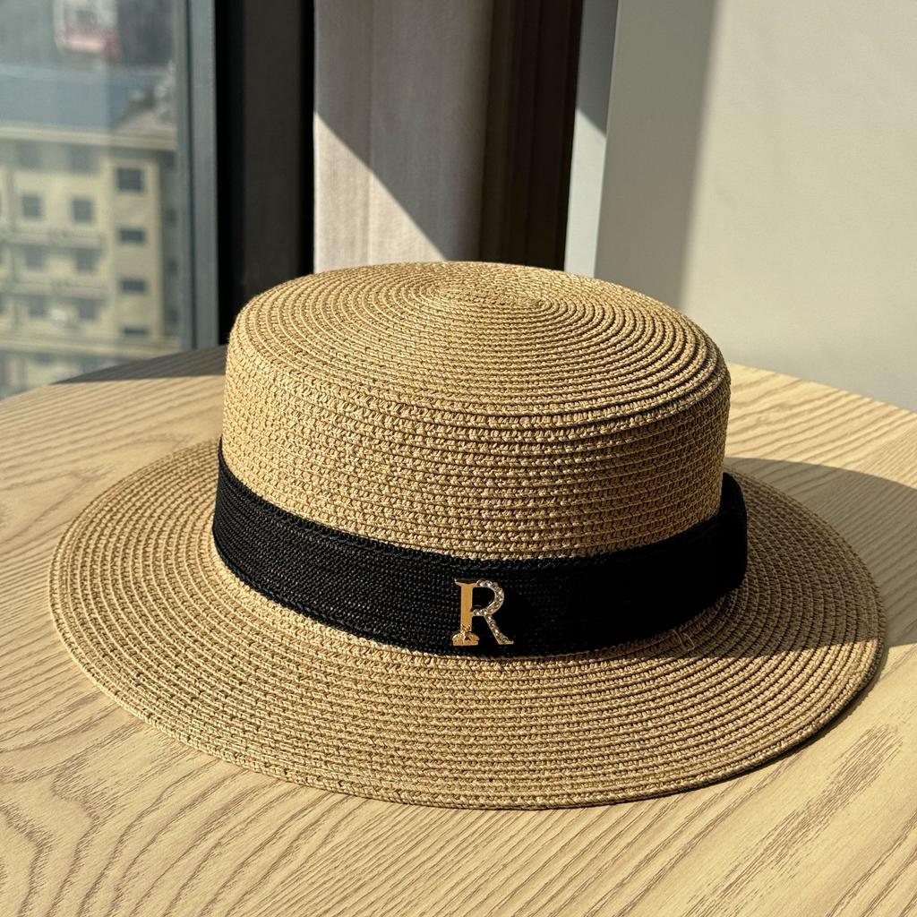 Retro Strohhut Damen Sommerurlaub Strand Sonnenschutz Sonnenhut Retro Zylinder
