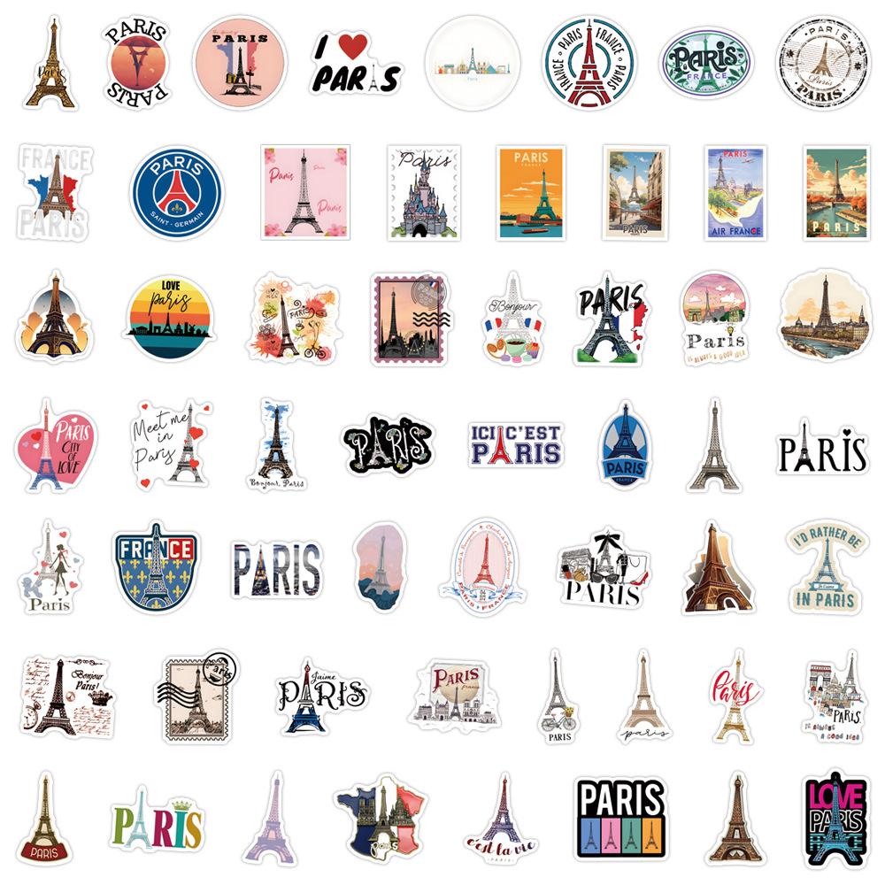 110 New Styles Love In Paris Graffiti Stickers Waterproof Suitcase Mobile Phone Skateboard Stickers