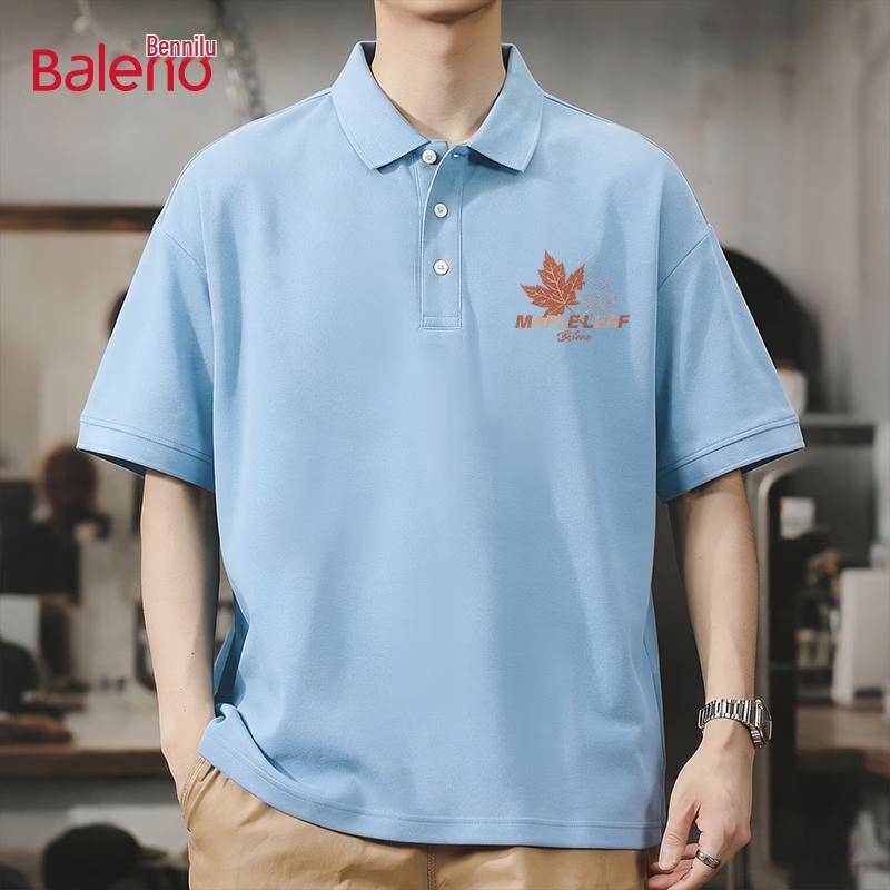 Baleno Men s Mercerized Polo Shirt with BNL Broken Maple Print XL