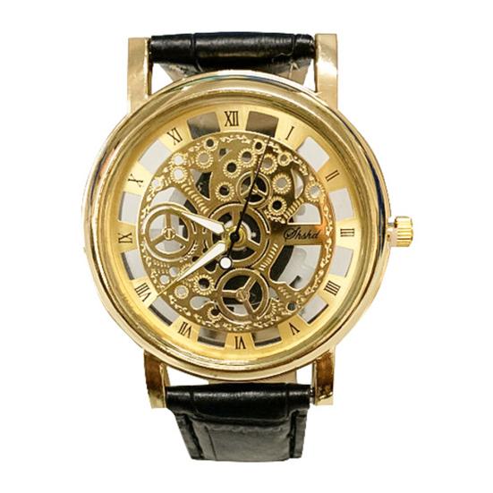 

Men Fashion Business Roman Numerals Sports Clock Faux Leather Quartz Wrist Watch