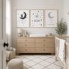 Nursery  Wall Art, Black White Moon Star Canvas Painting, I Love You To The Quotes Poster Print for Kids Boy Girl Bedroom Decor