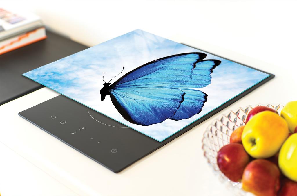GLAS-SCHNEIDEBRETT 40x30 SCHMETTERLING