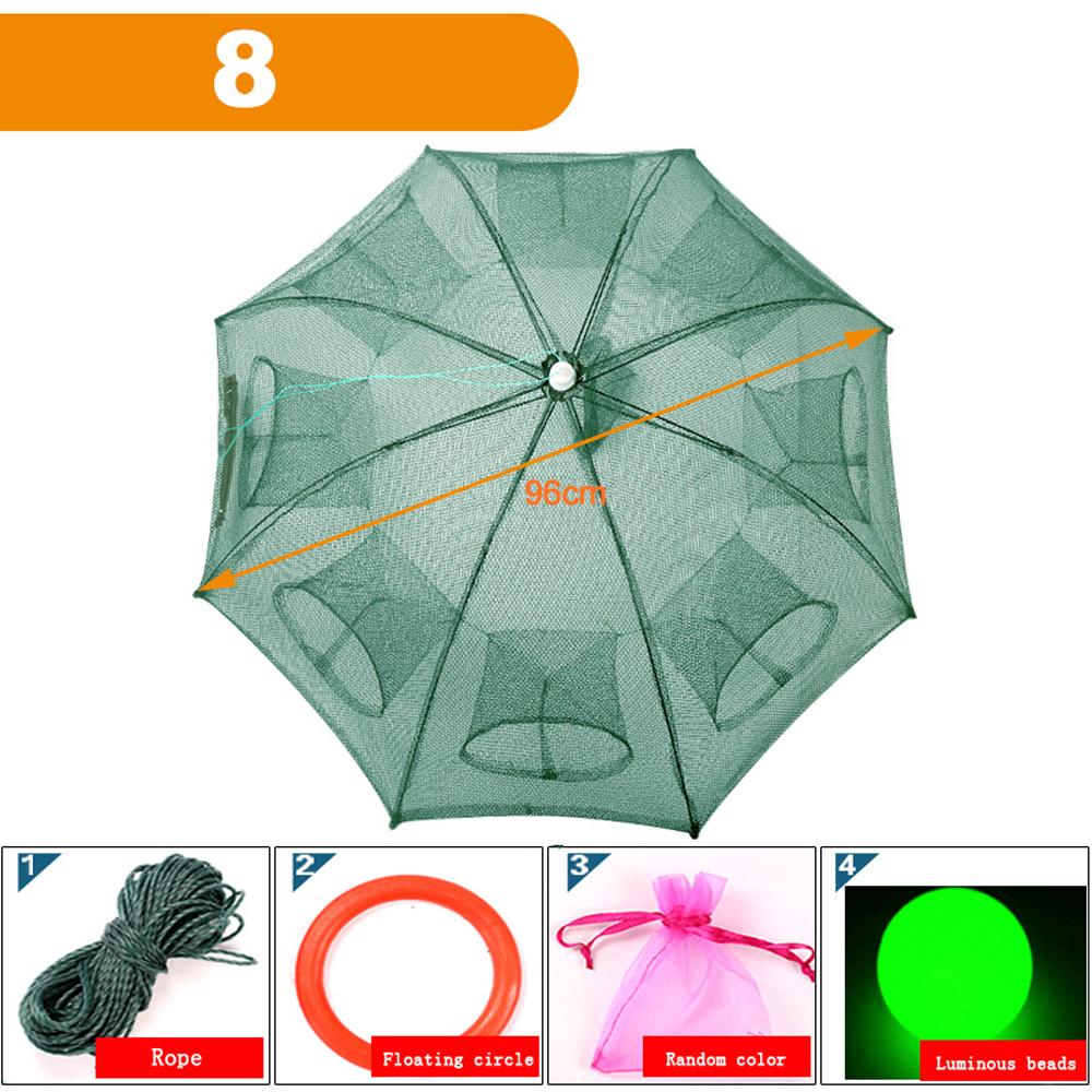 4-28 Holes Automatic Fishing Net Nylon Foldable Catch Fish Trap Nets For Fish Shrimp Minnows Crab Cast Mesh Fishing Network Tool