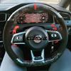 CARDAK Schwarzes Wildleder Leder Auto Lenkradbezug für Volkswagen Golf 7 MK7 GTI R VW Polo Scirocco 2015 2016