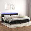 VidaXL Slat Bed Base with Mattress and LEDs, Upholstered Bed with Headboard, Double Bed, Adult Bedroom Bed, 3134425