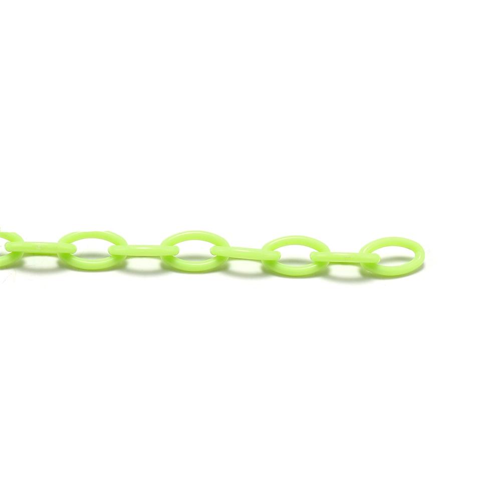 10pcs 50cm Colorful Acrylic Plastic Lobster Clasp Hook Link Chain For DIY Keychain Necklace Jewelry Making Connecter Accessories