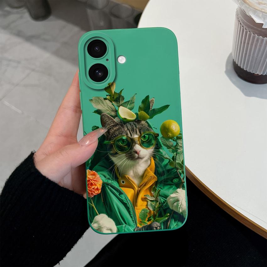 Suitable For iPhone 17 Air Pro Max Phone Case Cute Face Mask Dog Pattern Screen Protector Fashion Shell For iPhone Shockproof Silicone Soft Back Cover