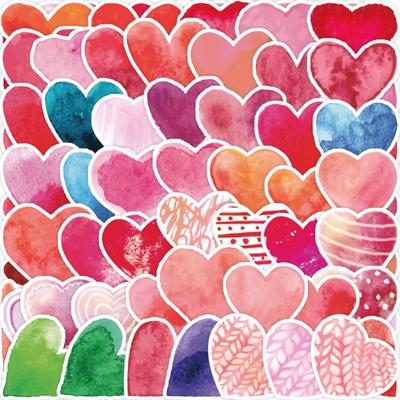 10/25/50 Pezzi Adesivi Kawaii Cuore d'Amore Graffiti per Scrapbooking Fai da Te Cancelleria Valigia Borraccia Telefono Laptop Chitarra Auto