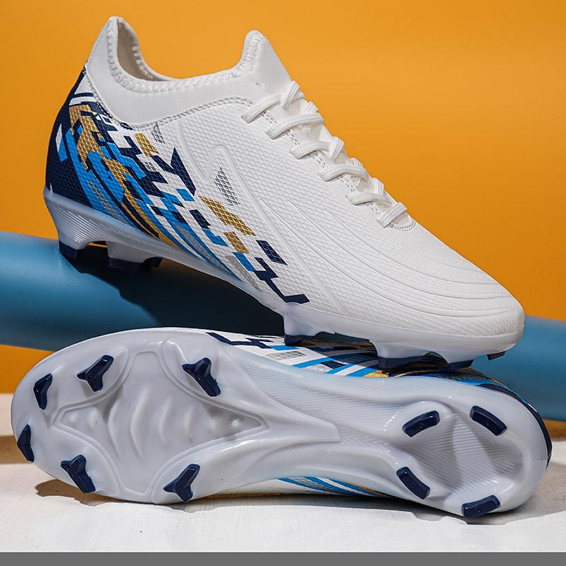 New Men Kids Soccer Shoes Cleats Football Boots Sports Long Studs Shoes for Training Competition