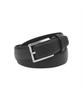 Benobelo Derby Embossed Cowhide Rhodium Satin Long Tab Belt Black_Bmg1Acb1291K1
