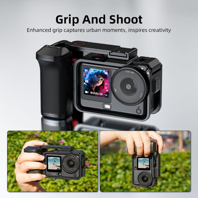 Präzisionsgefertigter Street Photography Griff-Kit für Action 6 Kameras Magnetische Schnellwechsel-Technologie