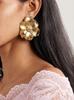 European & American Stainless Steel Flower Stud Earrings - Simple, Irregular Design