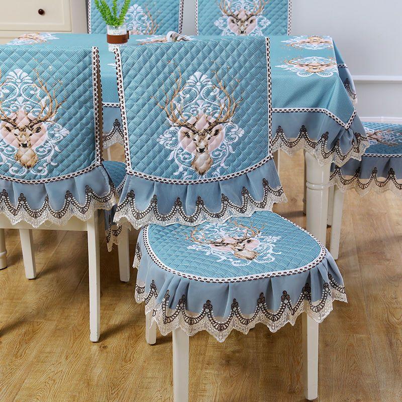Advanced Universal Chair Cover Simple Dining Cushion Covers Table Tablecloth Home Decor Fabric Art Various Size Integrated and Split Styles Seat Mat