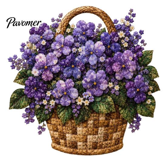 Schichtstoff Bastelblumenkorb Patchwork DIY-Set, Blumen Anfängerfreundliche Nähsets 3D Florales Projekt für Erwachsene, Handgemachte Geschenkidee