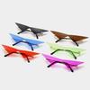 Oversized Shauna Cat Triangle Women Eye Sunglasses Ins Poplar Rimless Onepiece Clear Ocean Lens Tinted Sun Glasses Uv400