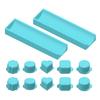 6/12Pcs Cake Pop Mold Set with Tray Heart Square Cloud Oval Round Shapes Cake Molds Food-Grade Plastic Baking Tool for Birthday Party