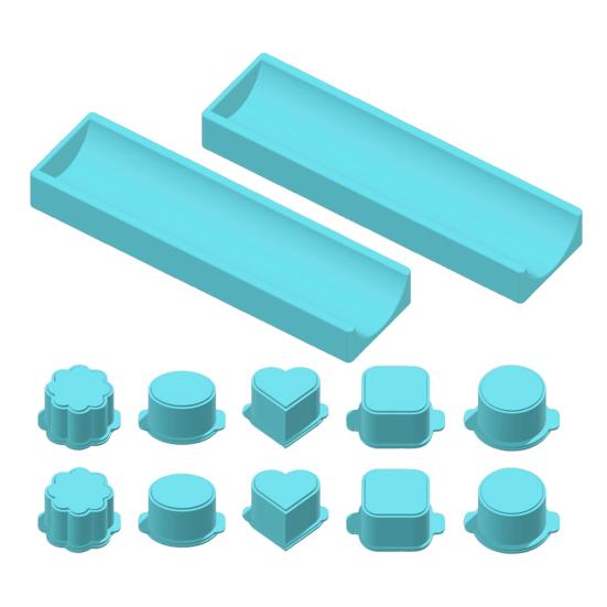 6/12Pcs Cake Pop Mold Set with Tray Heart Square Cloud Oval Round Shapes Cake Molds Food-Grade Plastic Baking Tool for Birthday Party