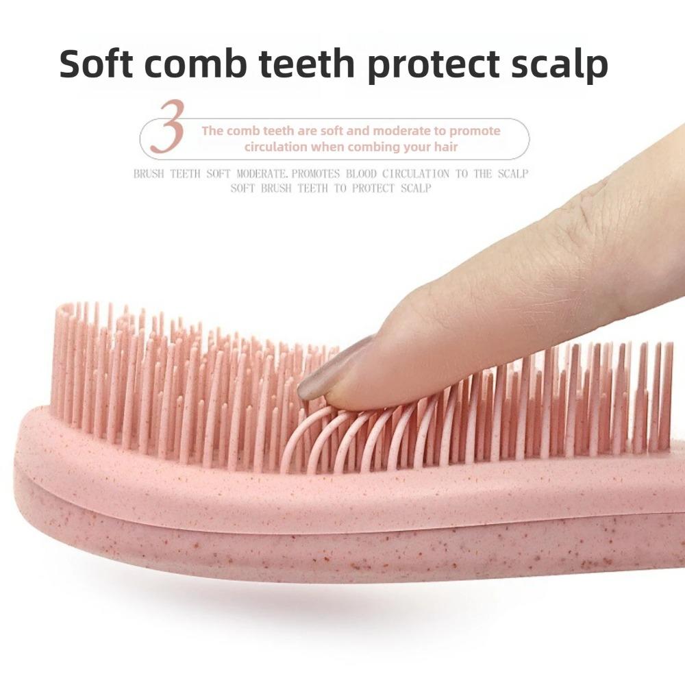 1PC Wheat Straw Scalp Massage Comb Anti-static Magic Detangling Hair Brush Soft Gentle Grooming Brush Salon Hair Styling Tools