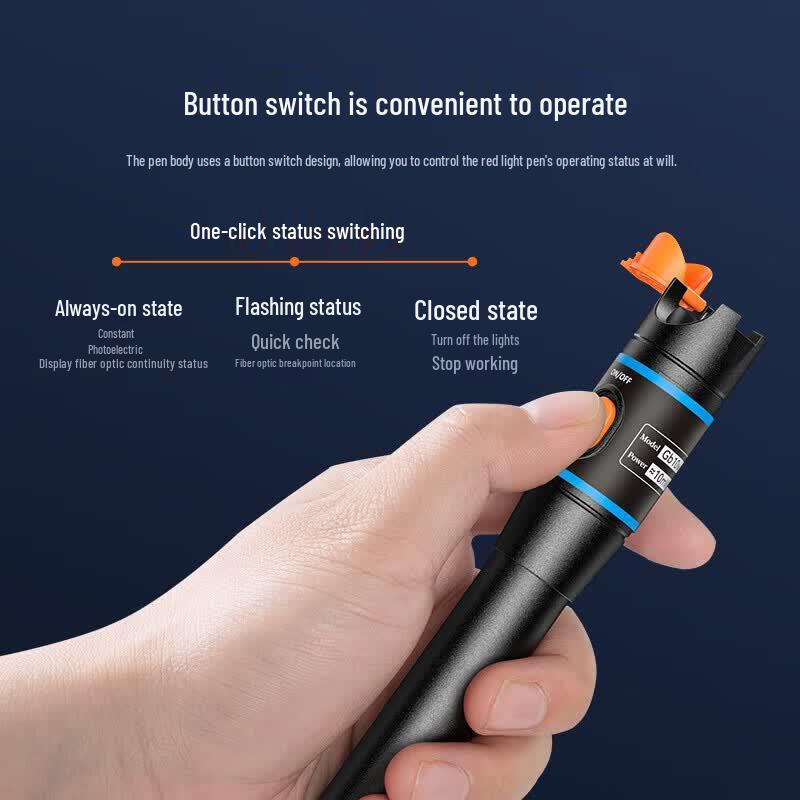 SAMZHE 10mW Fiber Optic Red Light Visual Fault Locator