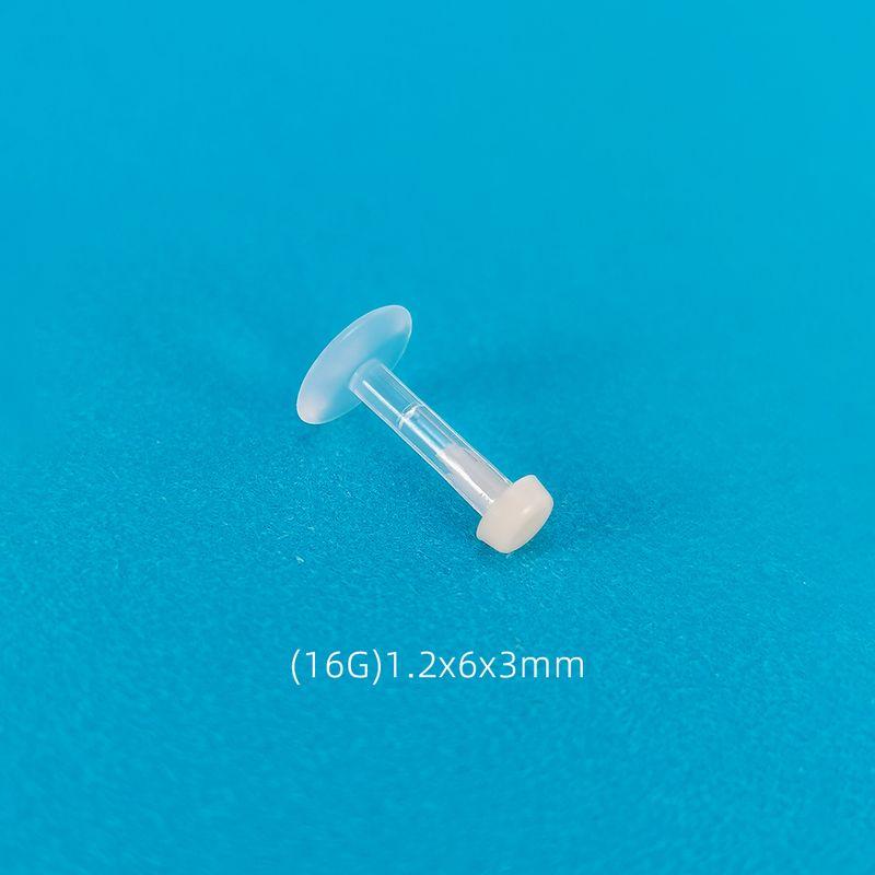 

Kyushu Puncture Silicone Invisible Labret Acrylic Student Transparent Nose Stud Flesh Color Ear Studs Hose Plug-in Ornament [Meat White 5] Rod 1.2*6mm Long