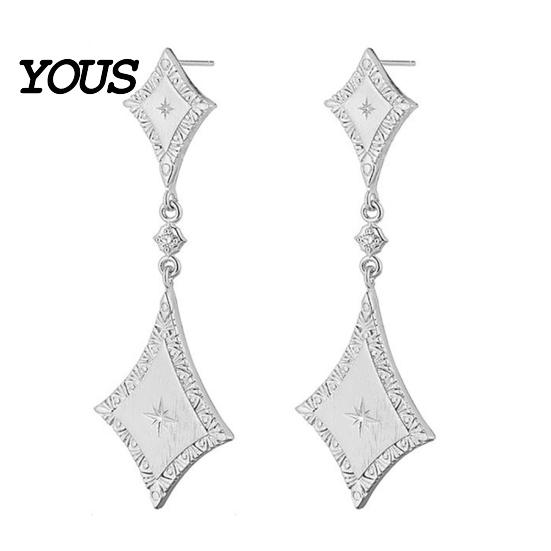 Durable Diamond Earrings Star Drop Dangle for Women, Elegant Geometric Long-lasting Shine Earrings, Trendy Minimalist Ear Studs, Fashion Jewelry Gift