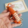 Funny Shrimp Doll Crochet Keychain Handmaking Clown Fish Knitting Keyrings For Car Keys Accessories Cute Shrimp Pendant Keyrings
