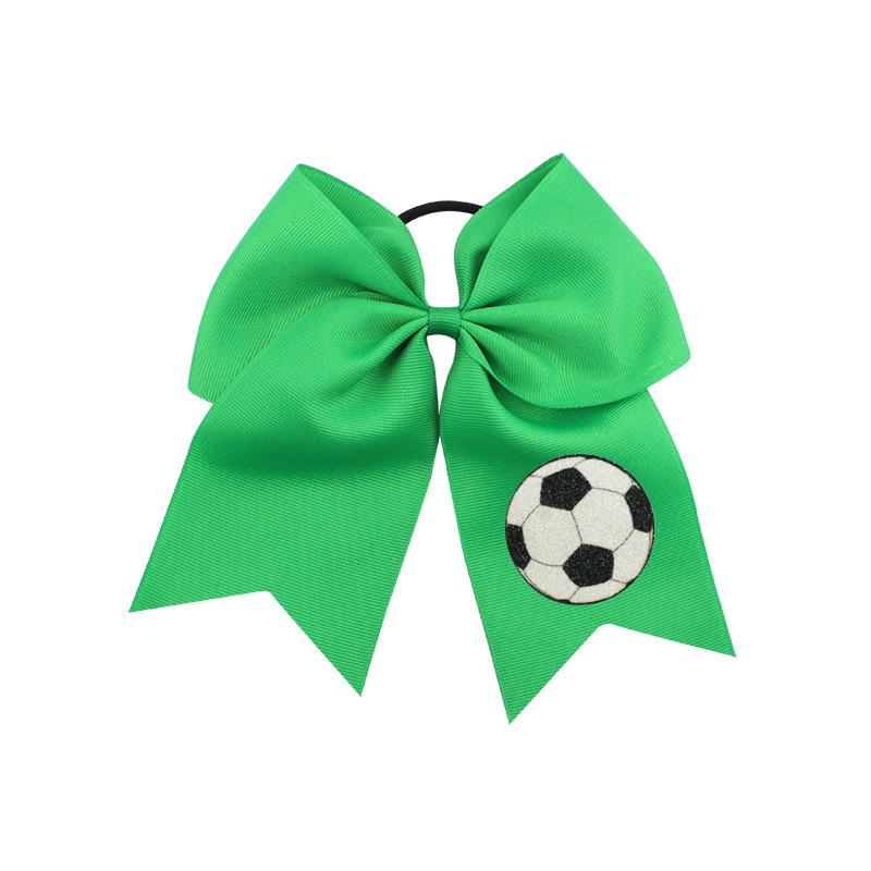 

European & American World Cup Football Swallowtail Bow Hair Tie - Children s Hair Accessory