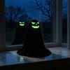 Festive Home Decor for Halloween 4 Pcs Ghost Decoration, Spooky with Glowing In The Dark Trick or Treat Party Face, Standing Desktop Figurine