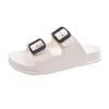 Women's 2025 Summer EVA Slip-on Slippers - Buckle Solid Color Beach Shoes