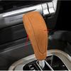 For Porsche Cayenne 04-09 Brown Alcantara Car Gear Shift Knob Shifter Lever Trim