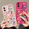 Colorful Flowers Silicone Case For iPhone 15 16 Pro Max 14 13 12 11 Pro Max 7 8 XR XS 16e Shockproof Bumper Soft TPU Phone Cover