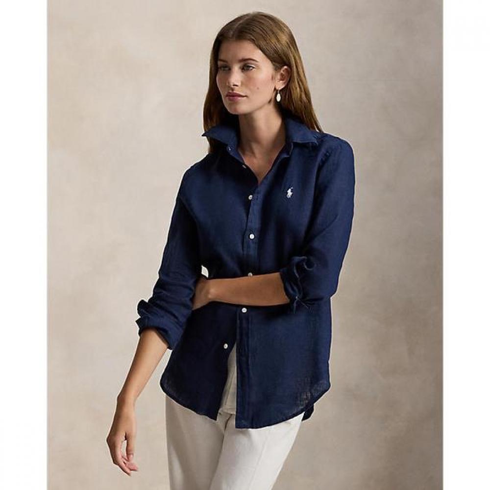 Polo Ralph Lauren Women S Linen claSSic Fit Shirt wmpoShtndo21182410 XS