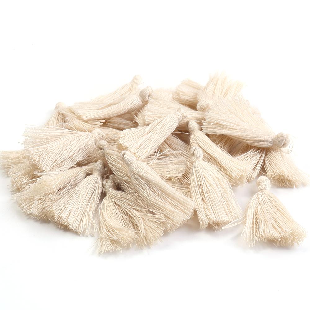 50pcs/lot 30mm Mini Cotton Tassels Colorful Tassel Charms For Jewelry Making DIY Earring Keychain Crafts Decoration Accessories