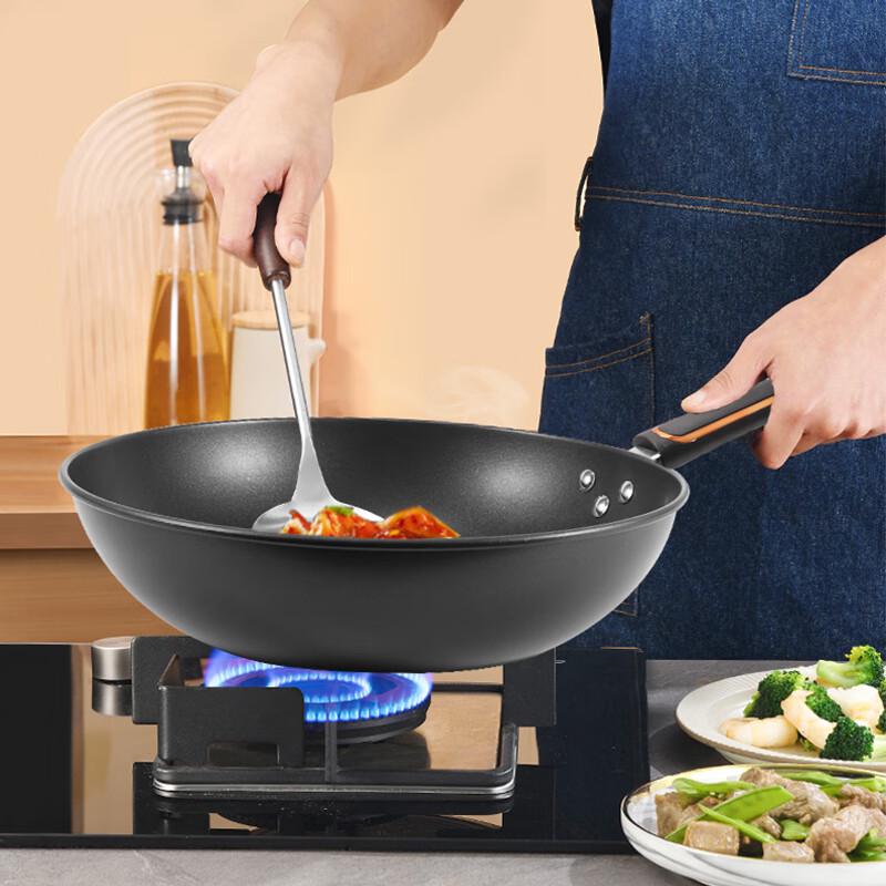 Kangbachen 32cm Five Blessings Non-stick Wok with Lid