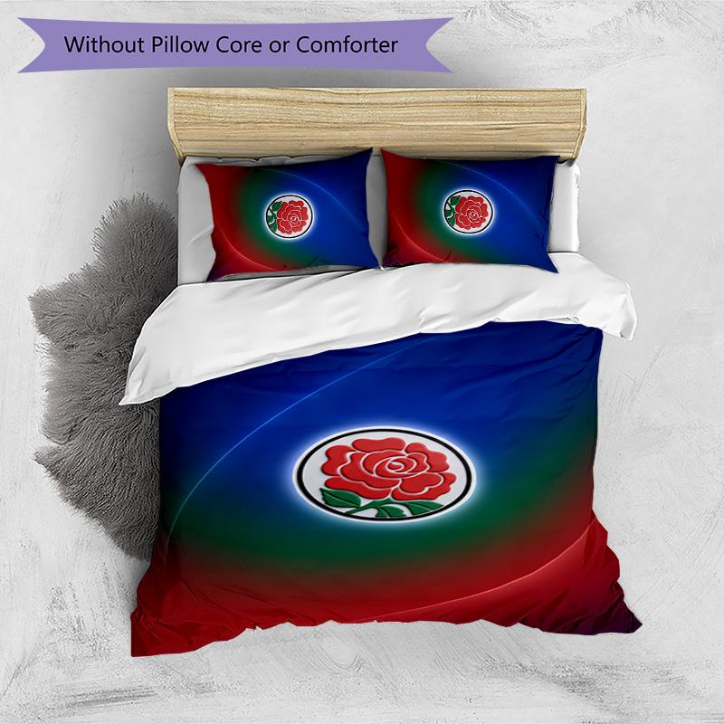 Blackburn Rovers Football Printed 3 Pieces Bedding Set, Comfortable Skin Friendly Bedroom Duvet Cover Set