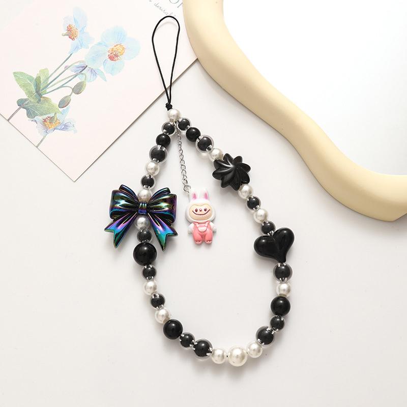 

Бантик Лабубу Мультяшный Милый Ремешок-подвеска на запястье для телефона для iPhone для Android Веревка для мобильного телефона Украшение для сумки Брелок