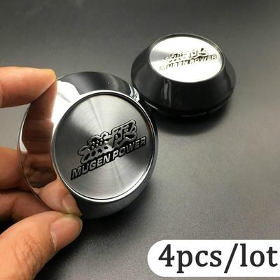 4pcs/lot 65MM 68MM MUGEN POWER Emblem Car Wheel Center Covers Hub Caps Badge Auto Accessories