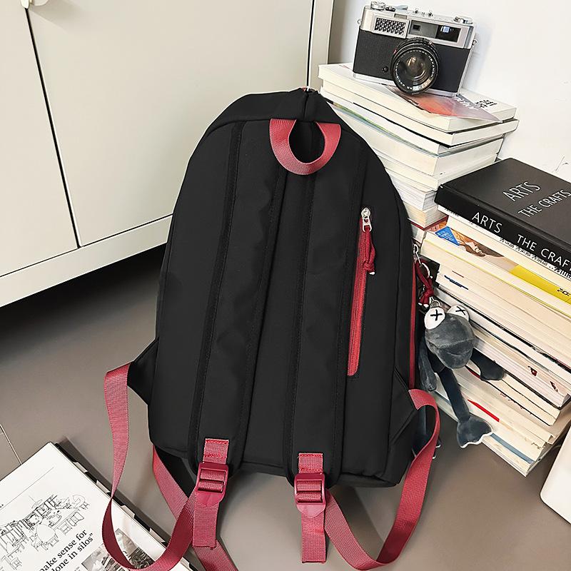 School bag high value color matching trendy cool school bag couple casual simple light outdoor versatile large capacity