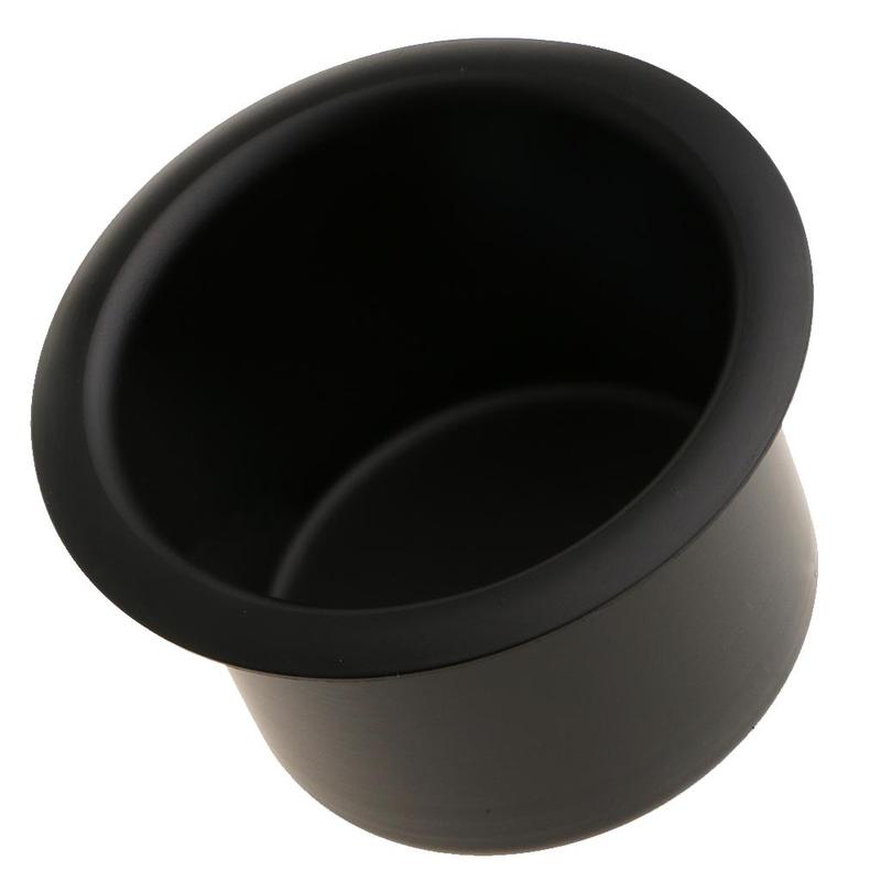 Aluminum Cup Drink Holder for Marine, Boat, RV, Camper, Trailer, Motorhome - Inner Diameter: 80mm/ 3.31inch, Black