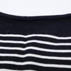 YURI+PARK [Good Condition] 6517-343-0253 Stripe V-neck Knit Sweater/ Tops *There Is No Size Notation. Navy / WhiteUsed