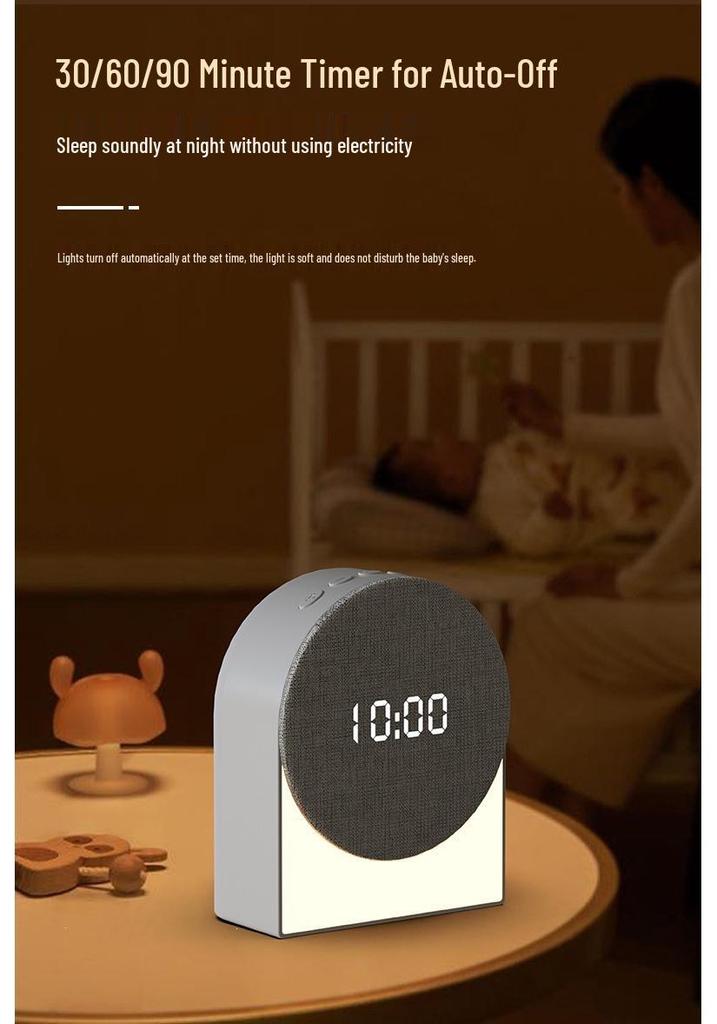 Cross-Border Bluetooth Sleep Device: Multi-Functional White Noise Machine & Night Light with Timer and Alarm Clock.