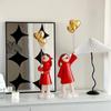 Creative Balloon Girl Home Decoration Living Room TV Cabinet Porch Light Luxury Decoration Office Desktop Decoration