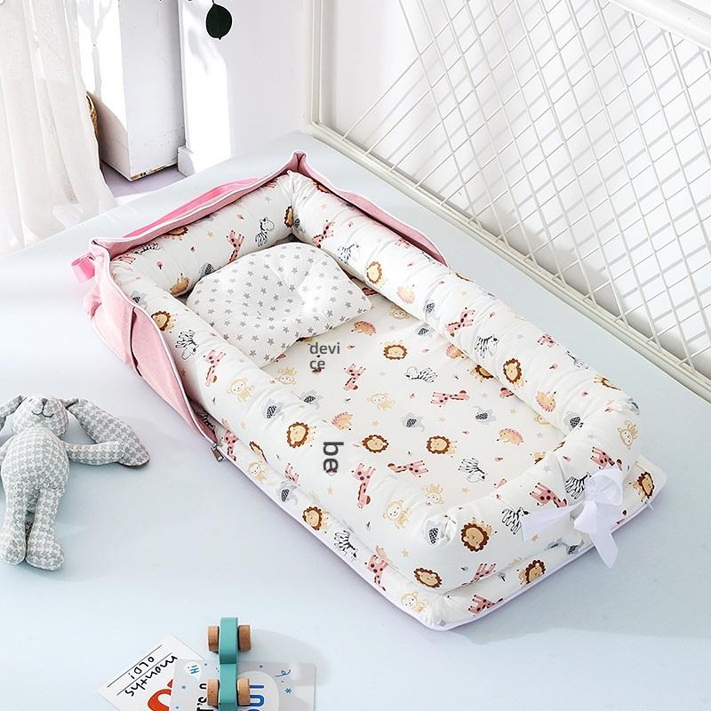 Portable bed-in-bed baby crib foldable newborn bed removable bionic anti-pressure bb bed-in-bed