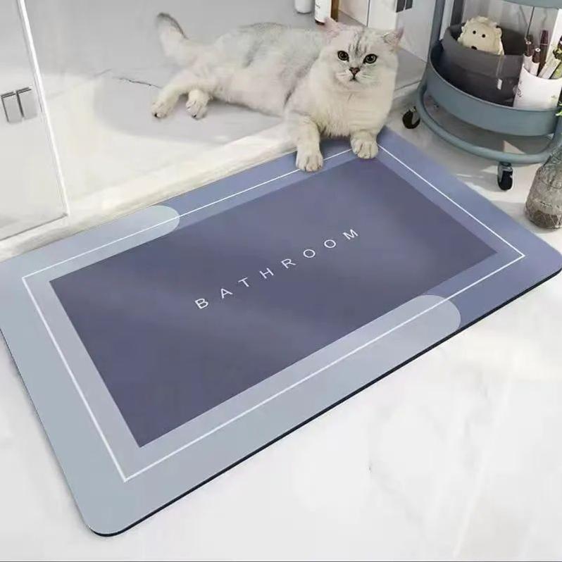 

Супер впитывающий нескользящий коврик для ванной комнаты, противоскользящий коврик для ванной и туалета, коврик для ног, кухня, гостиная, напольный коврик, домашний декор 60cm*90cm синий