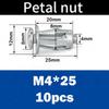 New Metal Rivet Nut Petal Shape Hex Phillips Lock Nuts M4 M5 M6 Jack Nuts