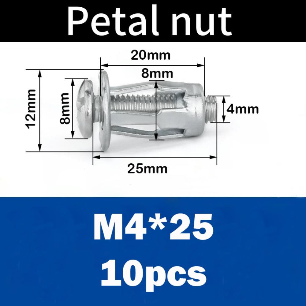 New Metal Rivet Nut Petal Shape Hex Phillips Lock Nuts M4 M5 M6 Jack Nuts