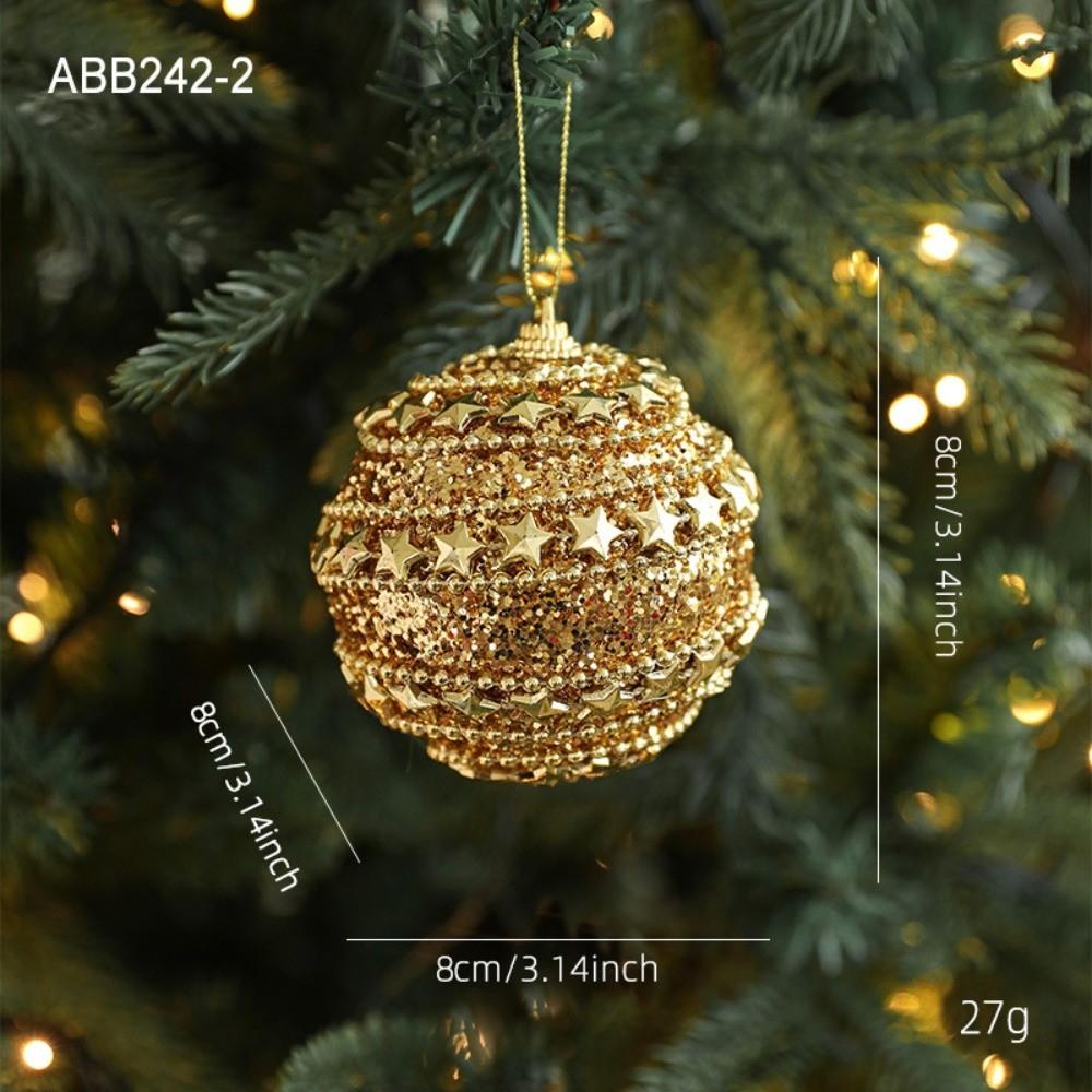 Gold Glitter Christmas Tree Ball Hanging Ornaments Sequin Foam Xmas Tree Decorations Christmas Ornaments Christmas Navidad Gift